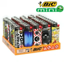 Boite De 50 Briquets Mini BIC - Musique -Fumeurs Fournitures Magasin boite de 50 briquets mini bic musique 1