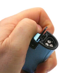 Briquet Turbo Métal Avec Perce Cigare Intégrer - Bleu 9 Briquet Turbo Métal Avec Perce Cigare Intégrer - Bleu -Fumeurs Fournitures Magasin briquet turbo metal avec perce cigare integrer bleu 3