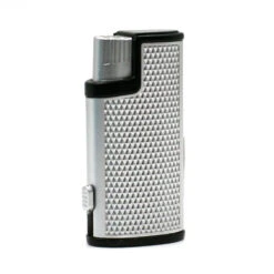 Briquet Turbo Métal Avec Perce Cigare Intégrer – Gris
