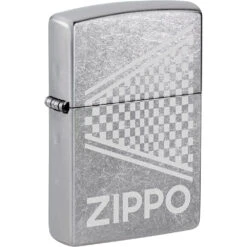 Briquet Zippo Street Chrome Checkered -Fumeurs Fournitures Magasin briquet zippo street chrome checkered 1