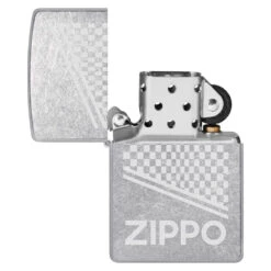 Briquet Zippo Street Chrome Checkered -Fumeurs Fournitures Magasin briquet zippo street chrome checkered 3