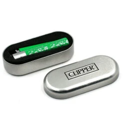 Clipper Métal Avec Etui – Green Pattern -Fumeurs Fournitures Magasin clipper metal avec etui green pattern 2
