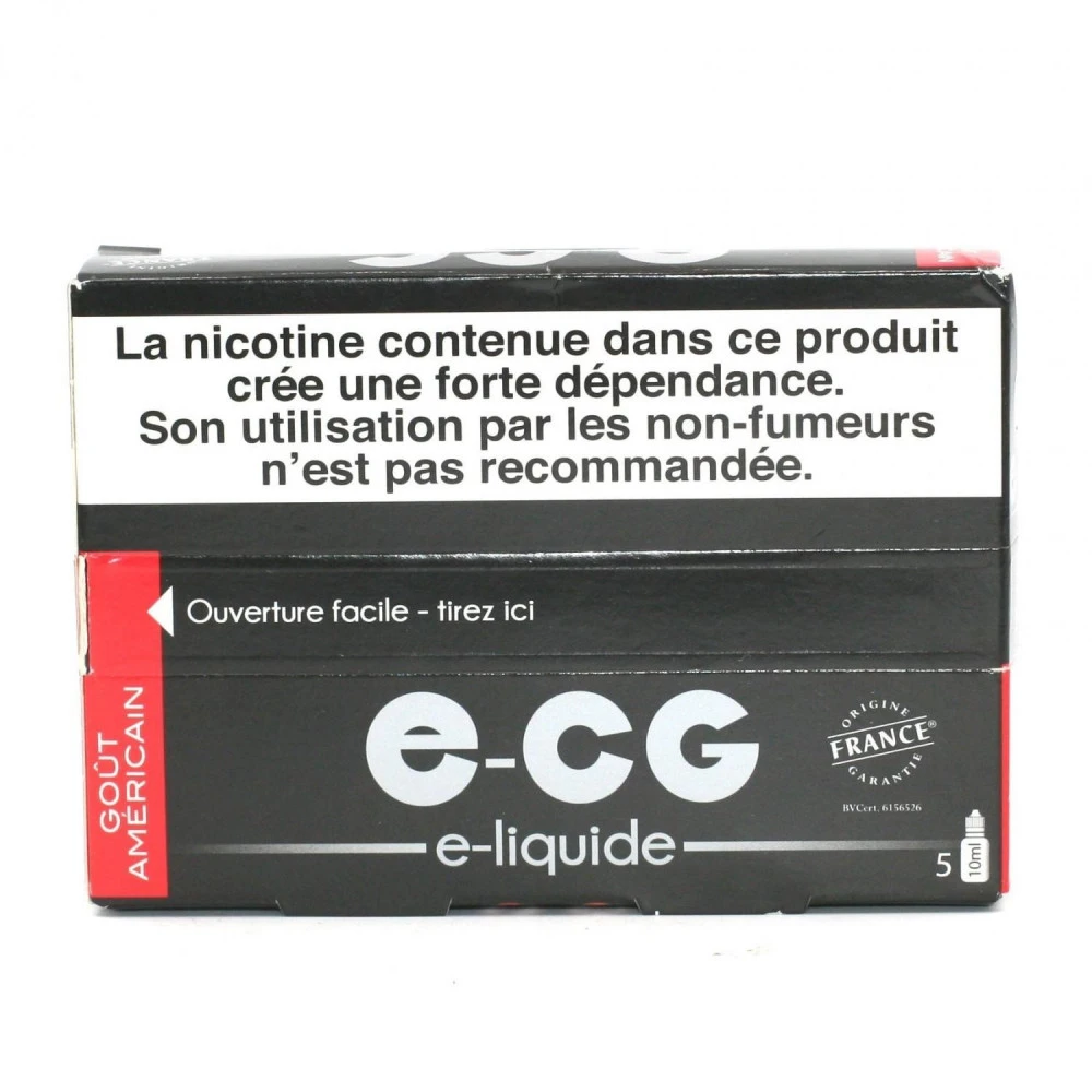 Lot De 5 Flacons E-CG - Goût Américain 11 Mg/ml 4 Lot De 5 Flacons E-CG - Goût Américain 11 Mg/ml – Image 2