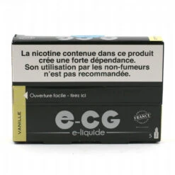 Lot De 5 Flacons E-CG - Goût Vanille 3 Mg/ml -Fumeurs Fournitures Magasin lot de 5 flacons e cg gout vanille 3 mg ml 1
