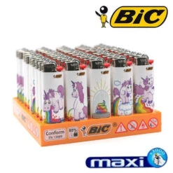 Bic Lot De 50 Briquets J26 - Licorne Trash Arc En Ciel