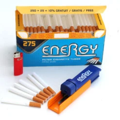 Lot De 9 Boites De 275 Tubes à Cigarettes Energy -Fumeurs Fournitures Magasin lot de 9 boites de 275 tubes a cigarettes energy 4