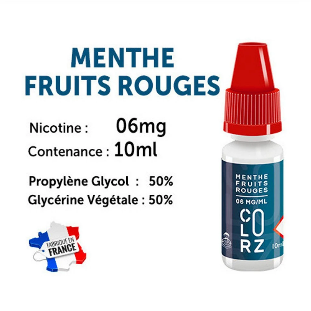 Vap Nation Colorz Lot De 5 Liquides - Menthe Fruits Rouges 6 Mg 3 Vap Nation Colorz Lot De 5 Liquides - Menthe Fruits Rouges 6 Mg