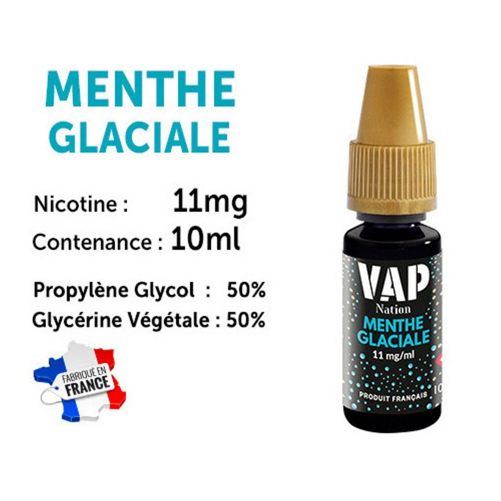 Vap Nation Lot De 5 Liquides - Menthe Glaciale 11 Mg 3 Vap Nation Lot De 5 Liquides - Menthe Glaciale 11 Mg